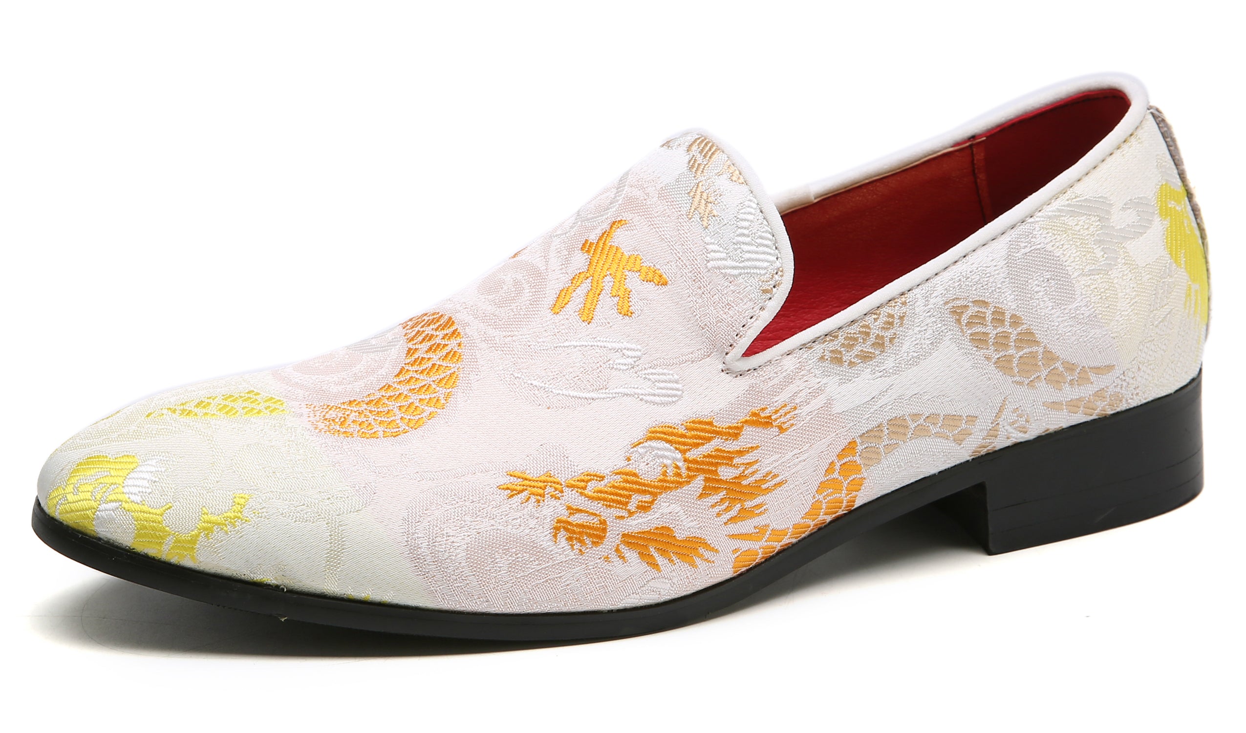 Men s Casual Embroidery Smoking Loafers Santimon