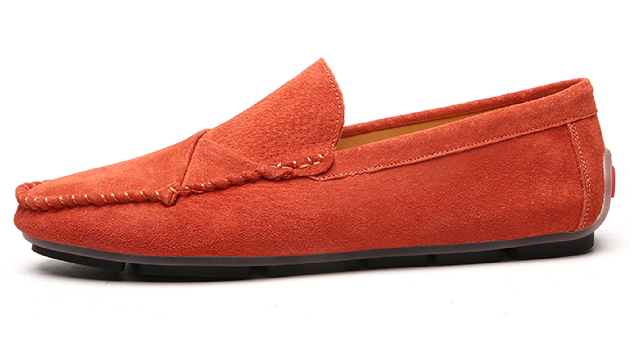 Mocasines de conducción con costuras de ante para hombre