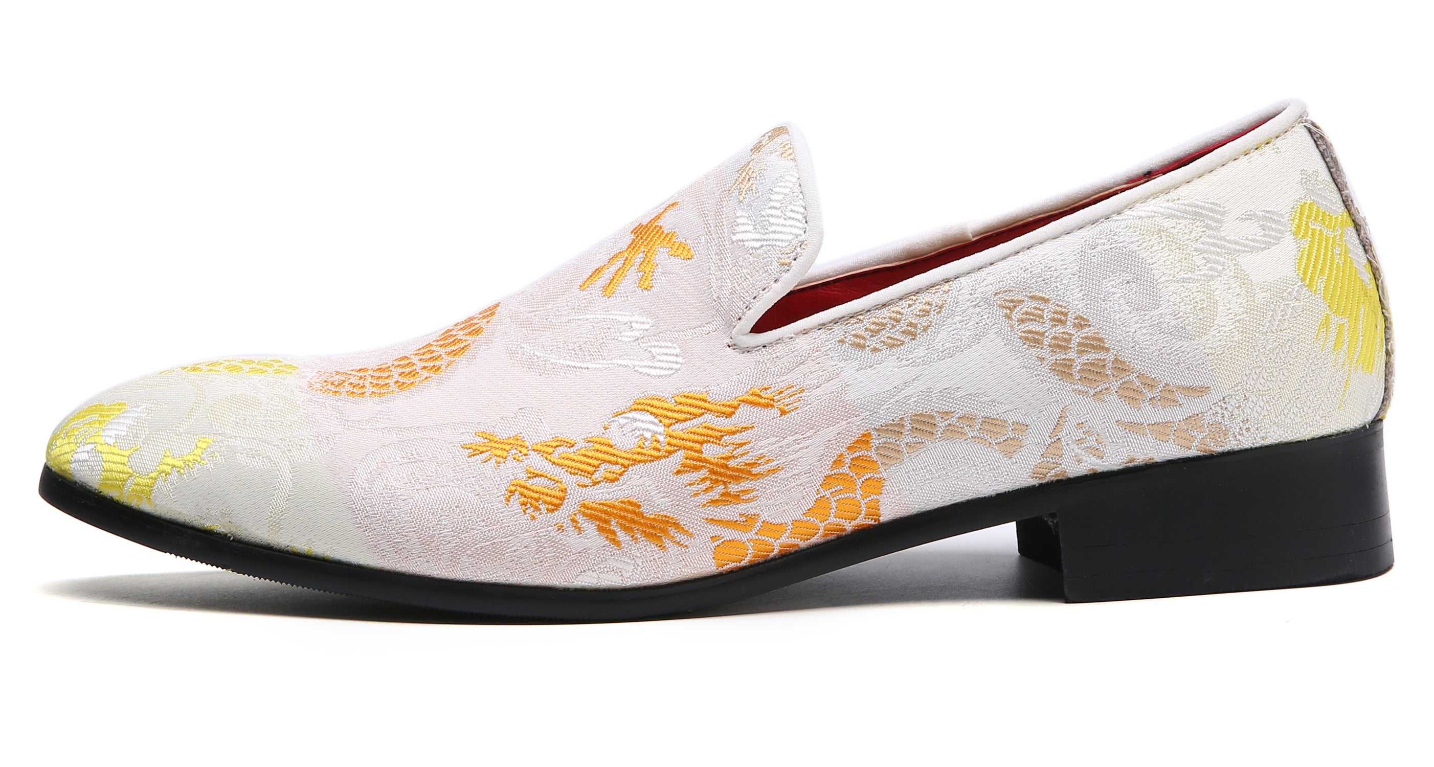Men's Casual Embroidery Smoking Loafers