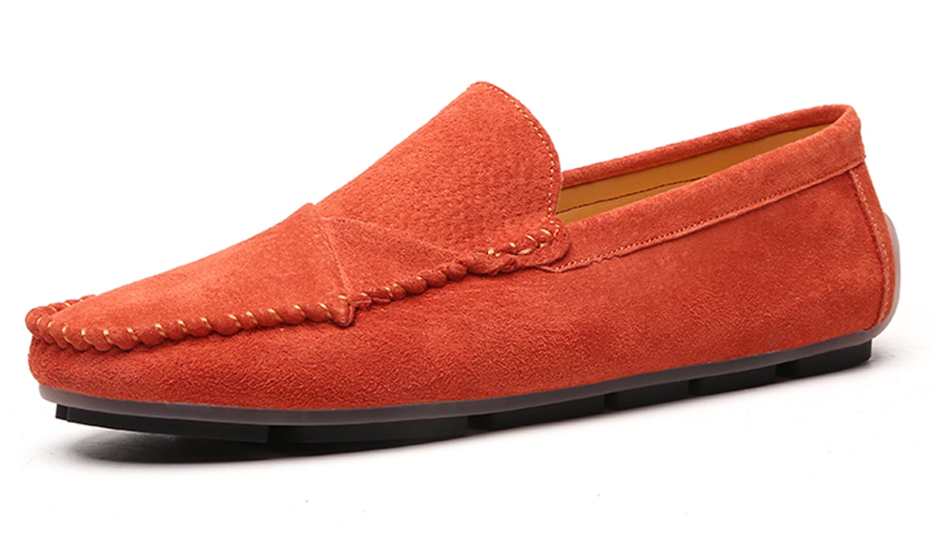 Mocasines de conducción con costuras de ante para hombre