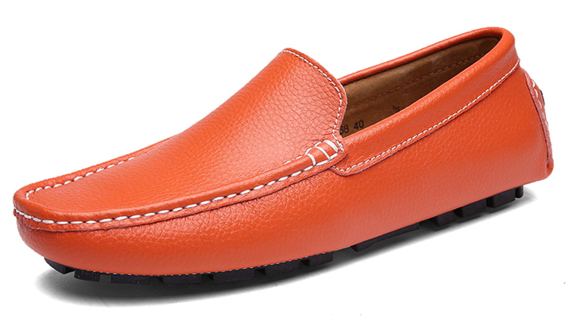 Mocasines de conducción lisos cosidos para hombre