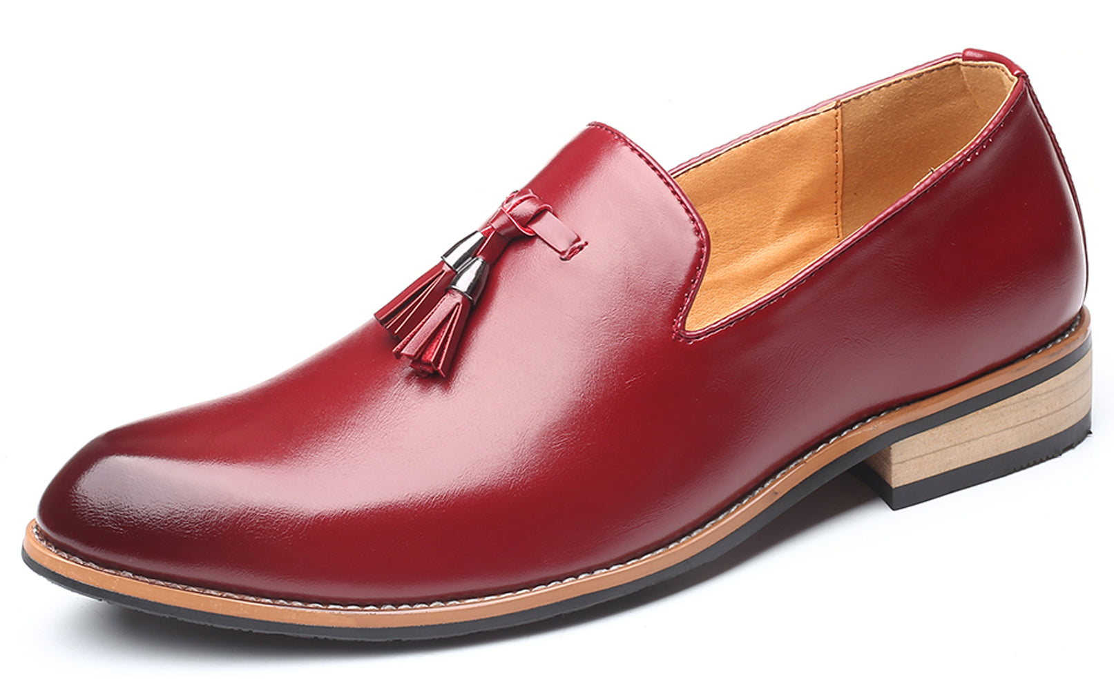 Mocasines clásicos con borlas lisas para hombre 