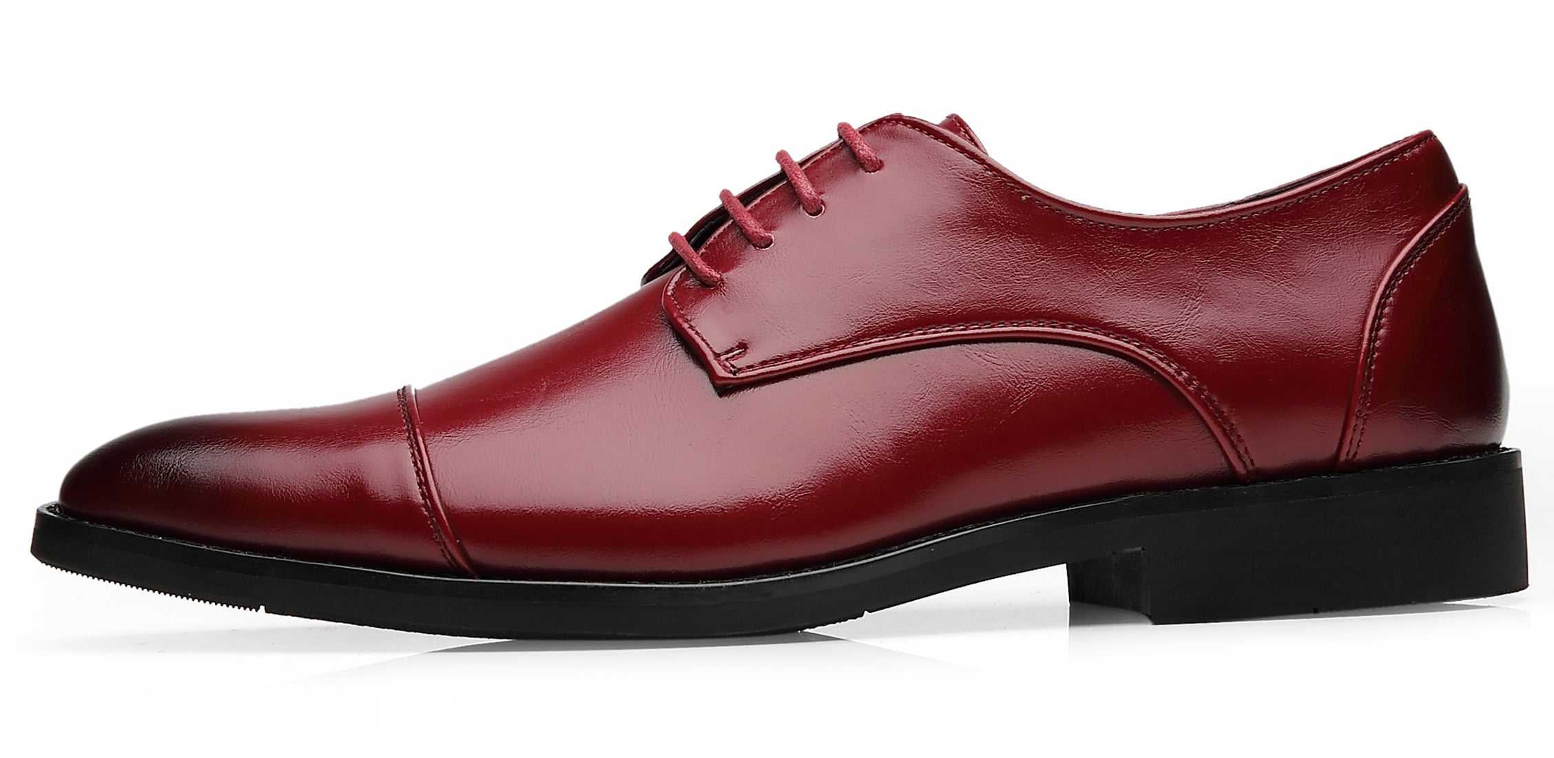 Zapatos Derby clásicos con punta lisa y puntera para hombre