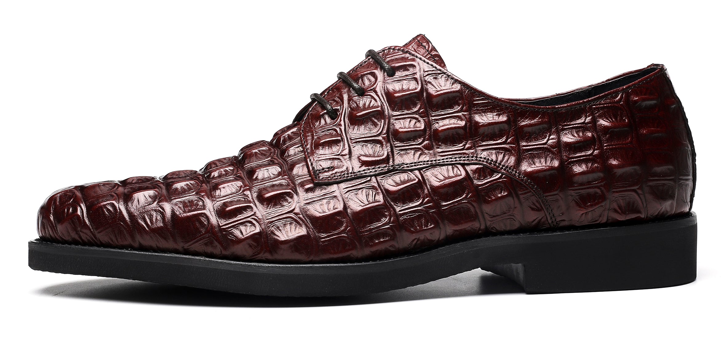 Zapatos cómodos Derby de piel con cordones para hombre 
