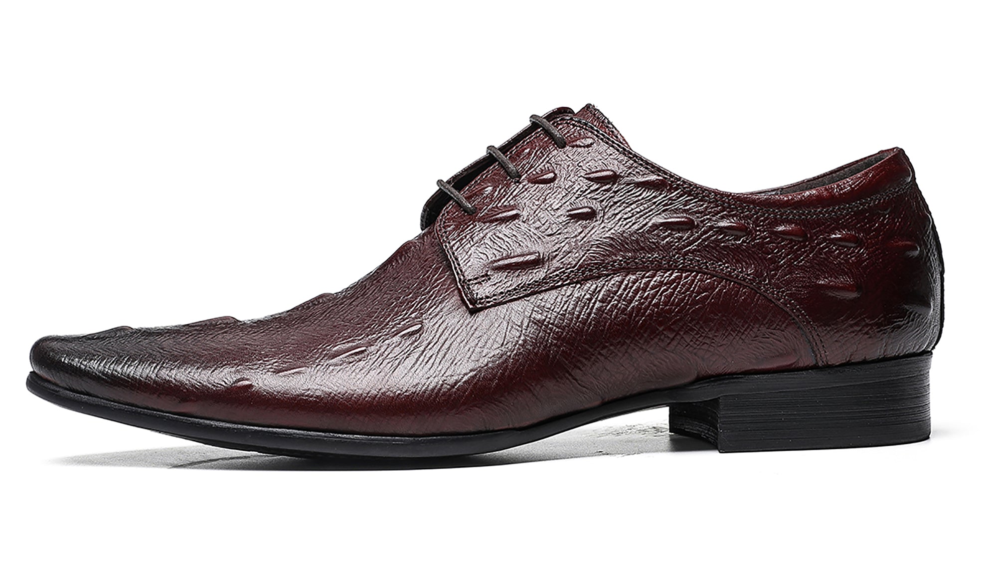 Zapatos Derby con punta de cocodrilo para hombre