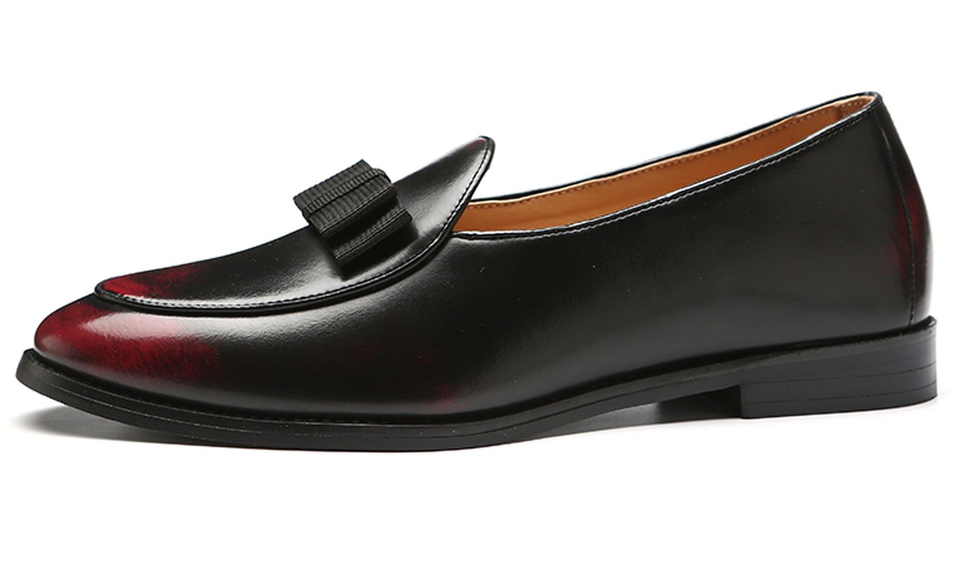 Men's Leather Bow Loafers