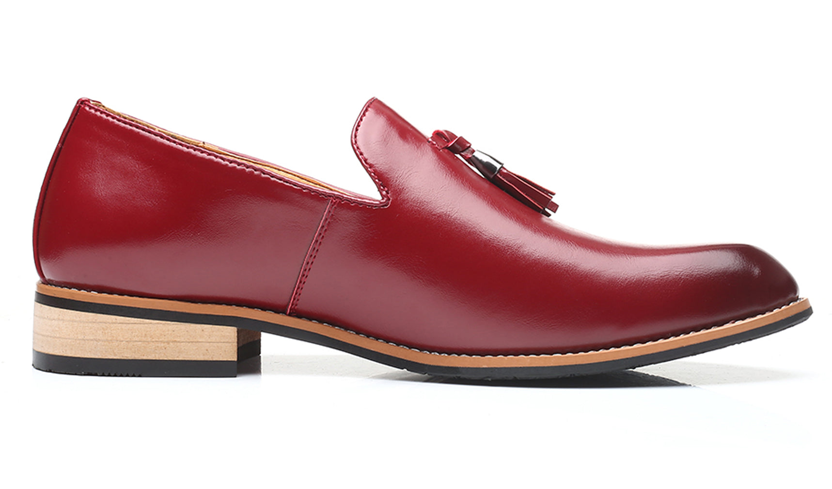 Mocasines clásicos con borlas lisas para hombre 