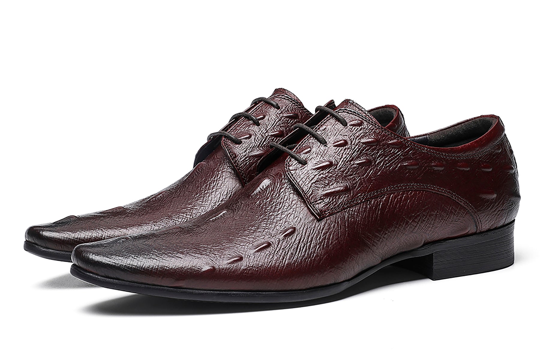 Zapatos Derby con punta de cocodrilo para hombre