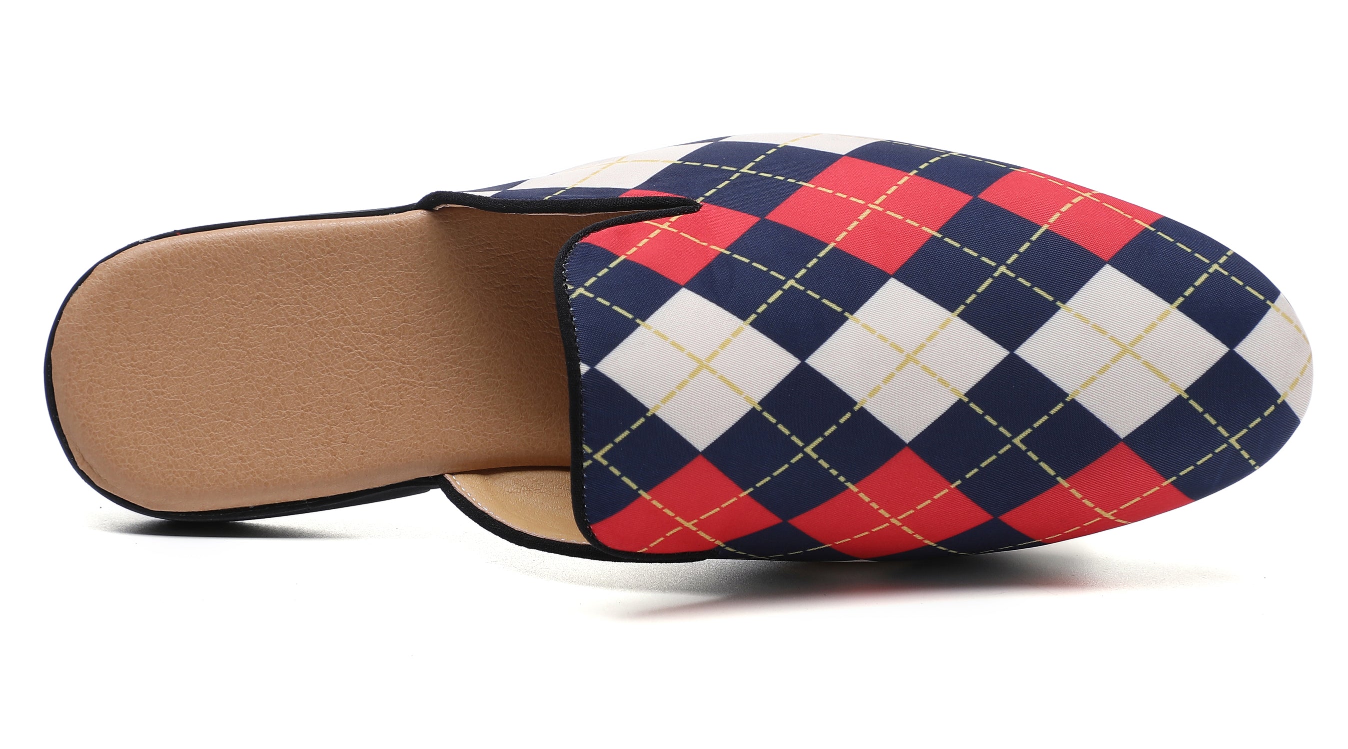 Men's Plaid Backless Mules