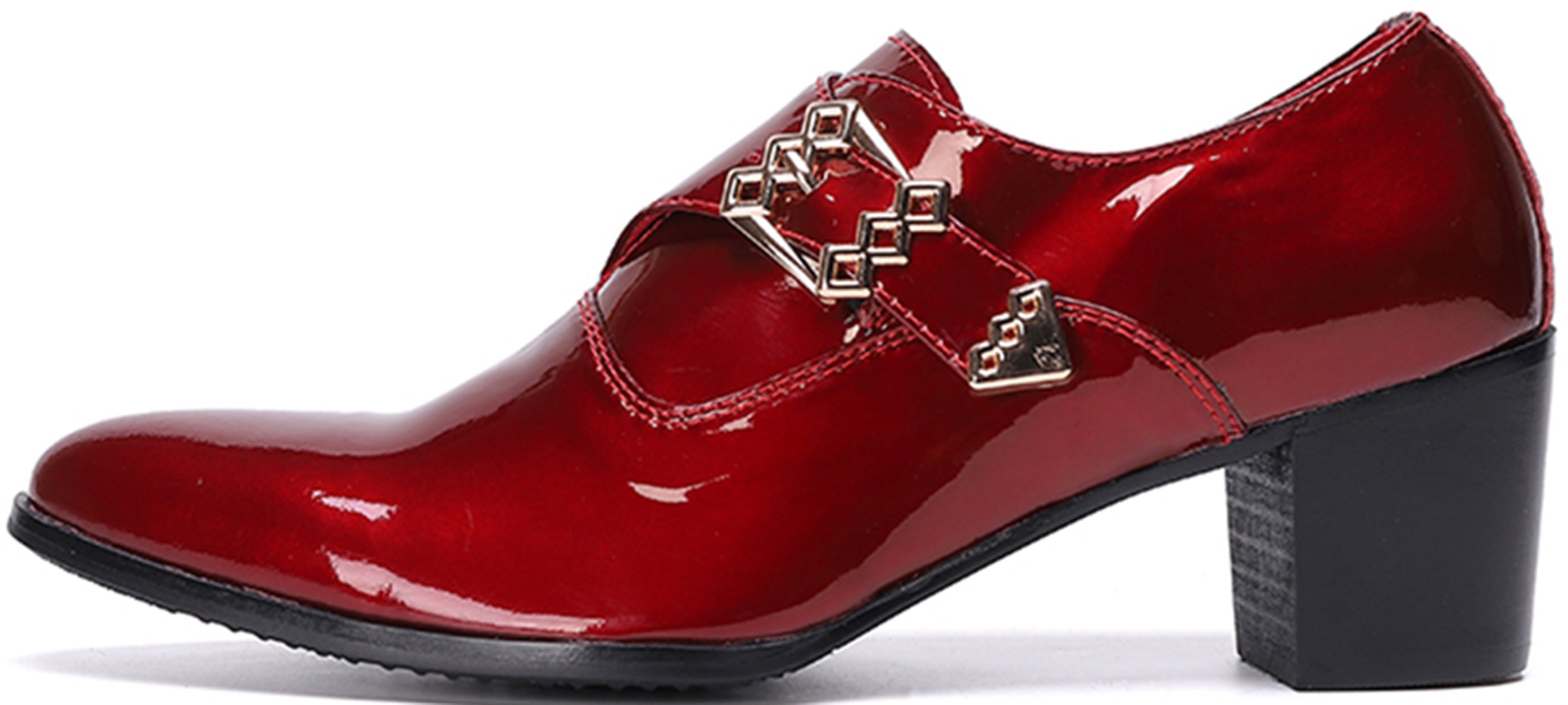 Men's Leather Buckle Slip-on Opera Pumps