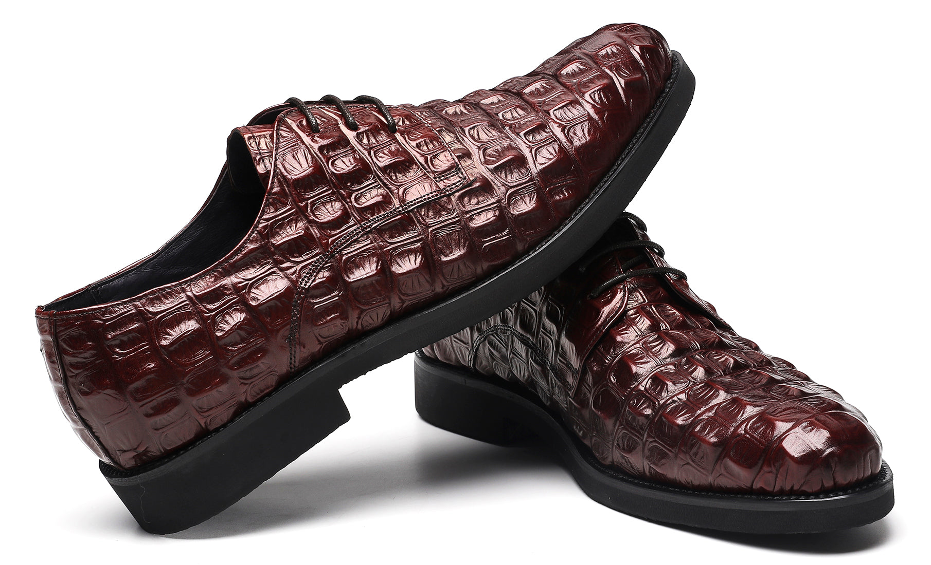 Zapatos cómodos Derby de piel con cordones para hombre 