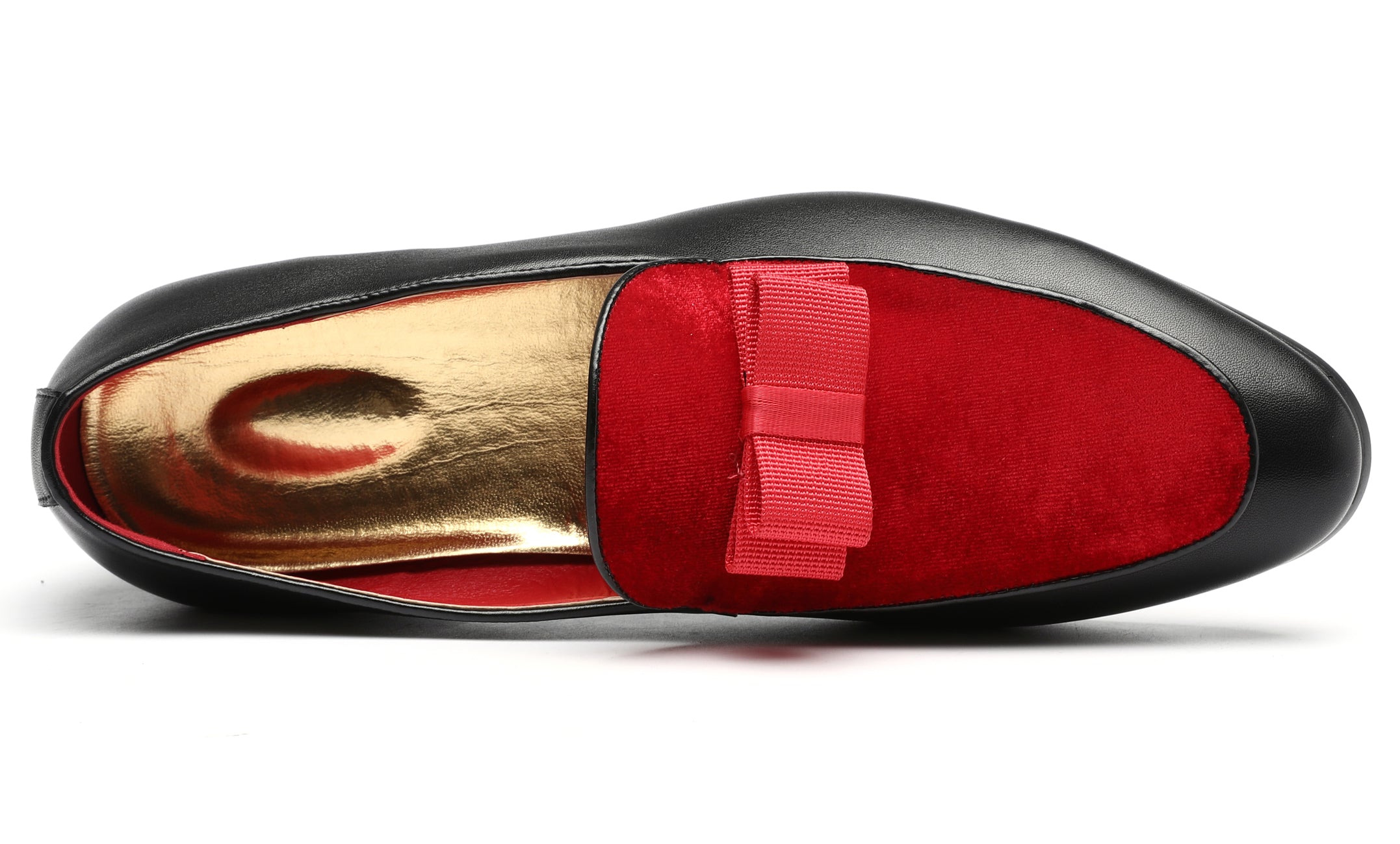 Men's Velvet Bow Smoking Loafers