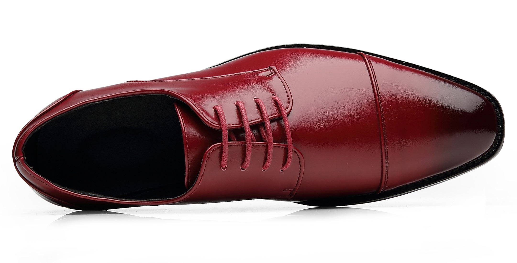 Zapatos Derby clásicos con punta lisa y puntera para hombre