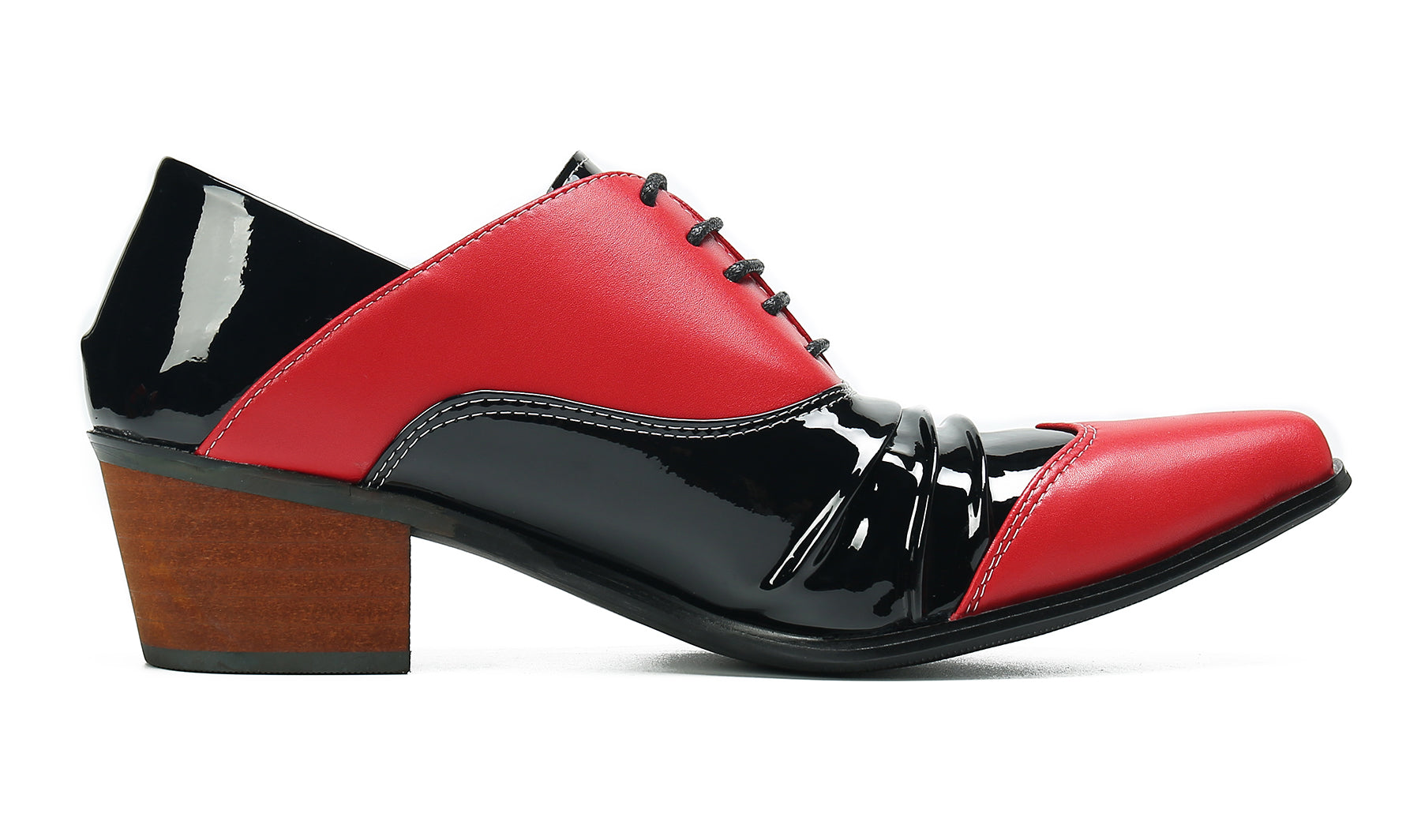 Men's Cuban Heel Leather Western Opera Pumps