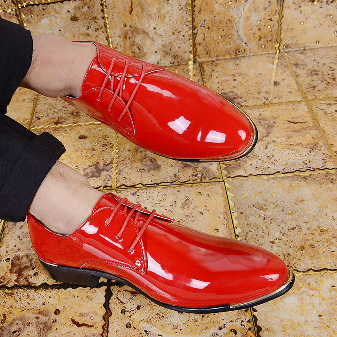 Men's Classic Shiny Plain Derby