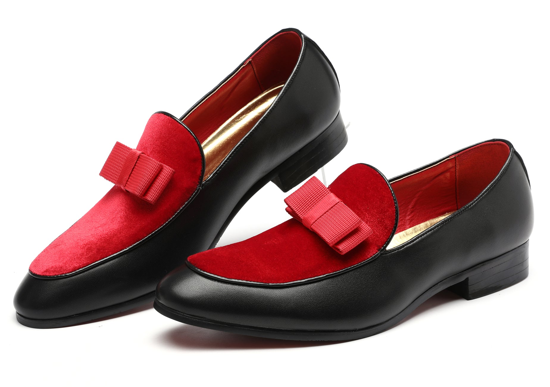 Men's Velvet Bow Smoking Loafers