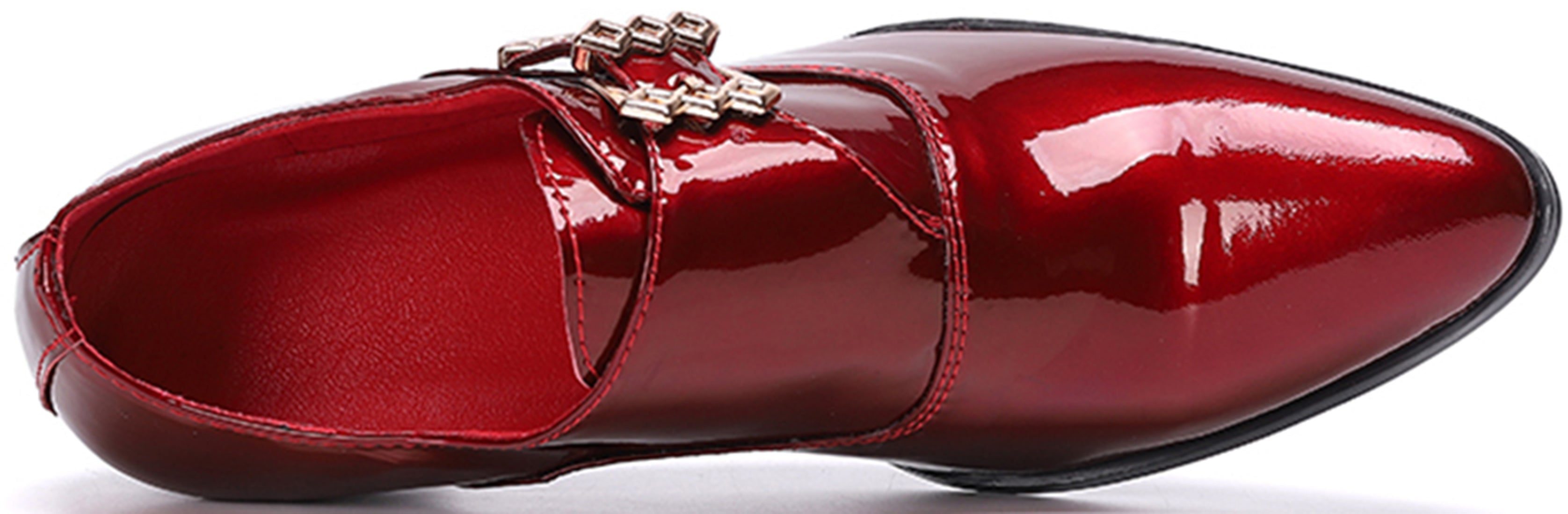 Men's Leather Buckle Slip-on Opera Pumps