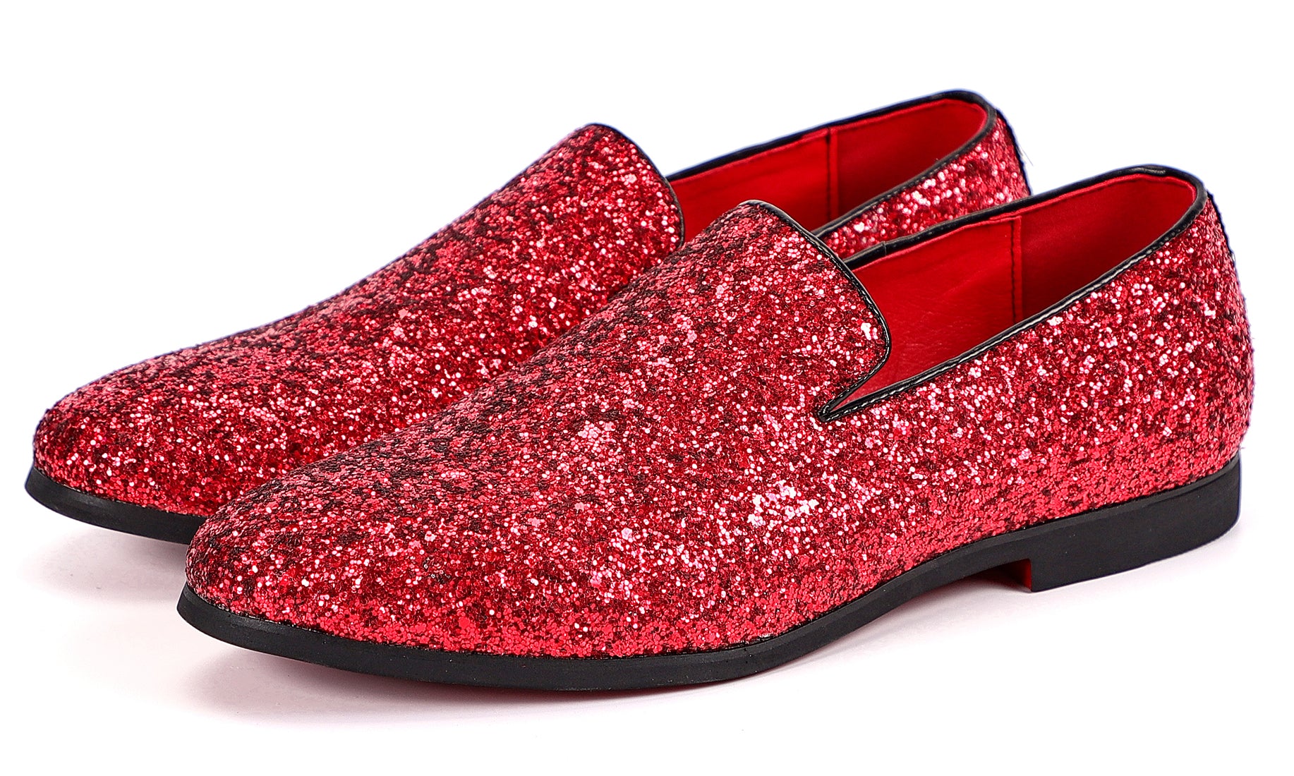 Men's Metallic Glitter Smoking Loafers