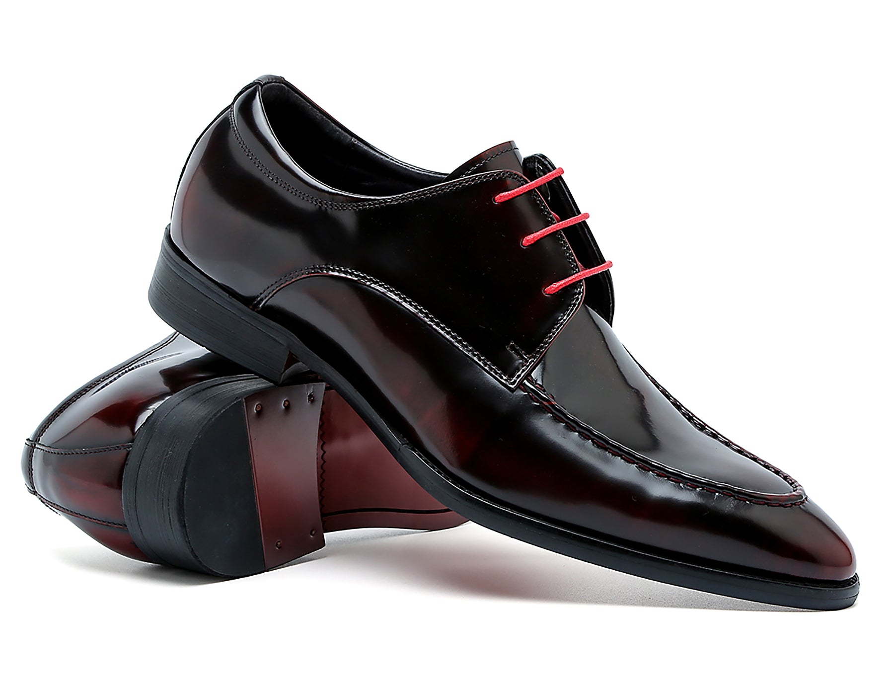 Men's Leather Patent Derby Formal Shoes