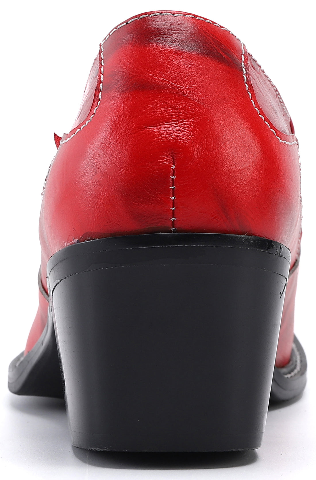 Mocasines estilo western con punta metálica cuadrada para hombre 