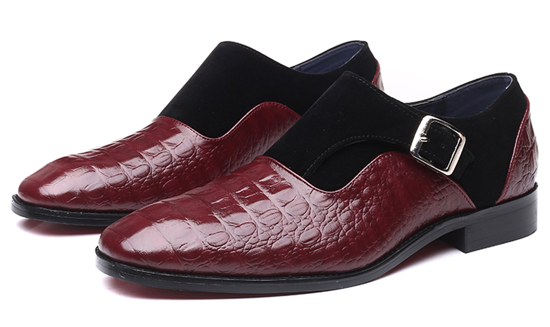 Mocasines para fumar de ante de cocodrilo para hombre