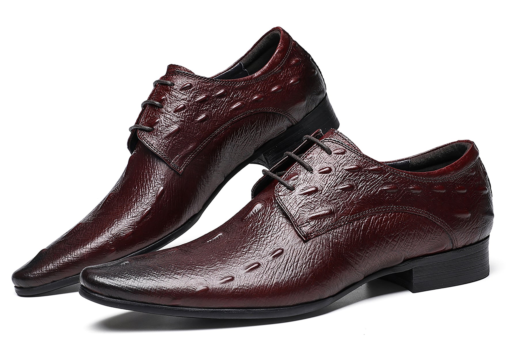 Zapatos Derby con punta de cocodrilo para hombre