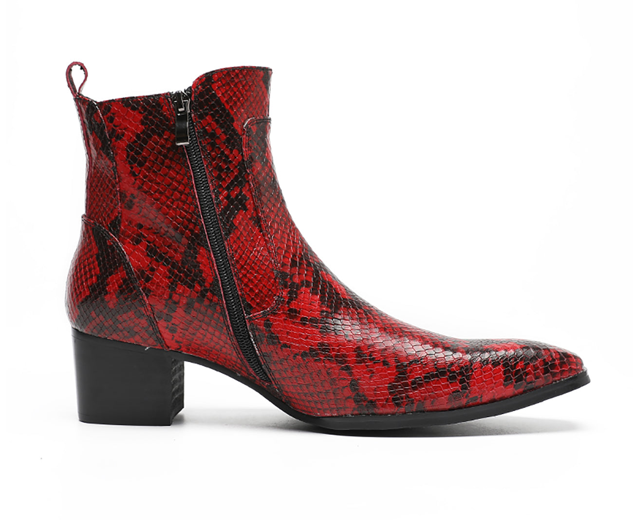 Men's Western Boots Cap Toe Zipper