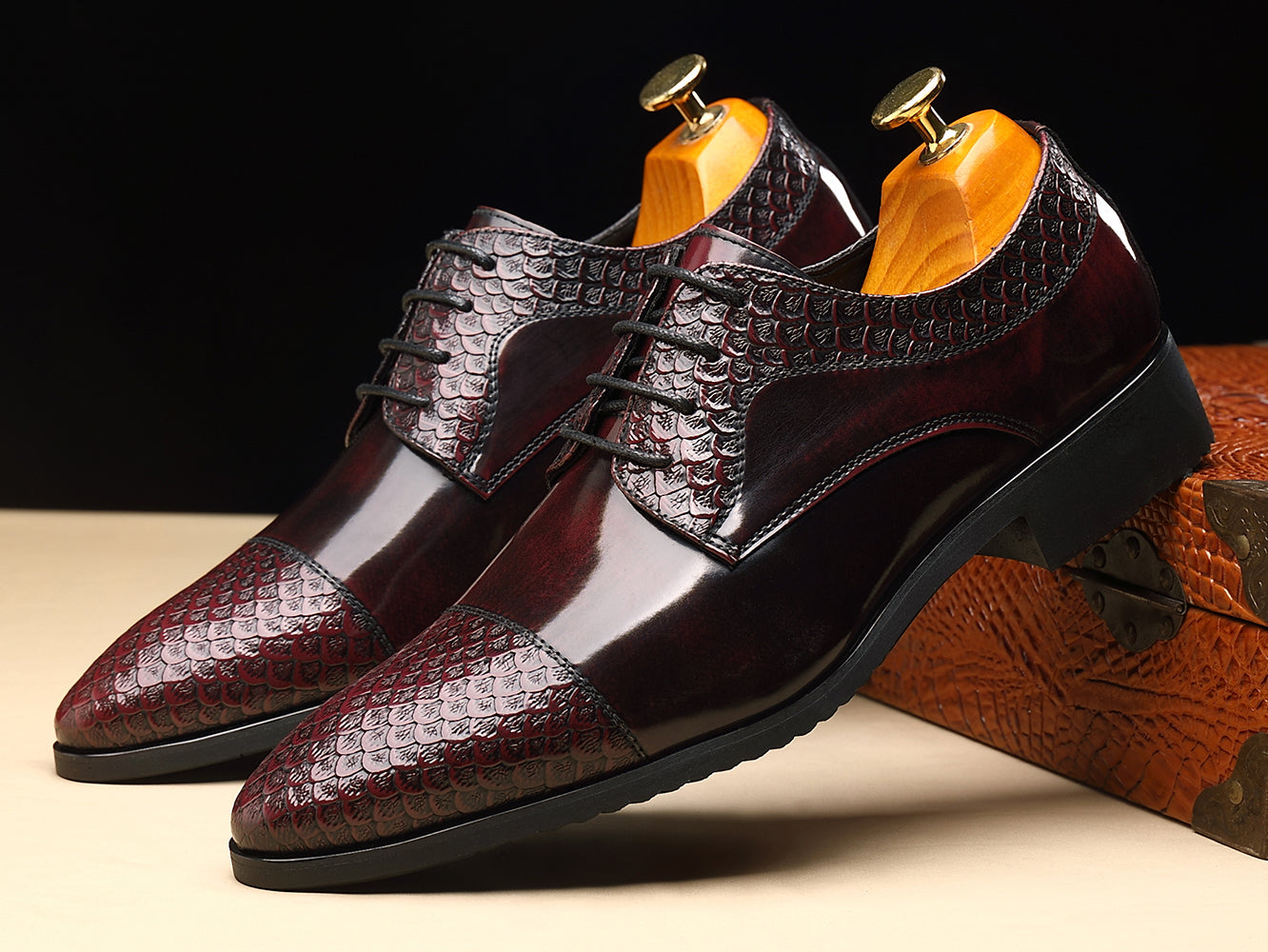 Zapatos Derby de negocios compuestos para hombre