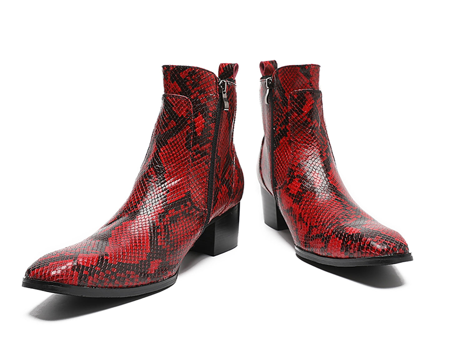 Men's Western Boots Cap Toe Zipper
