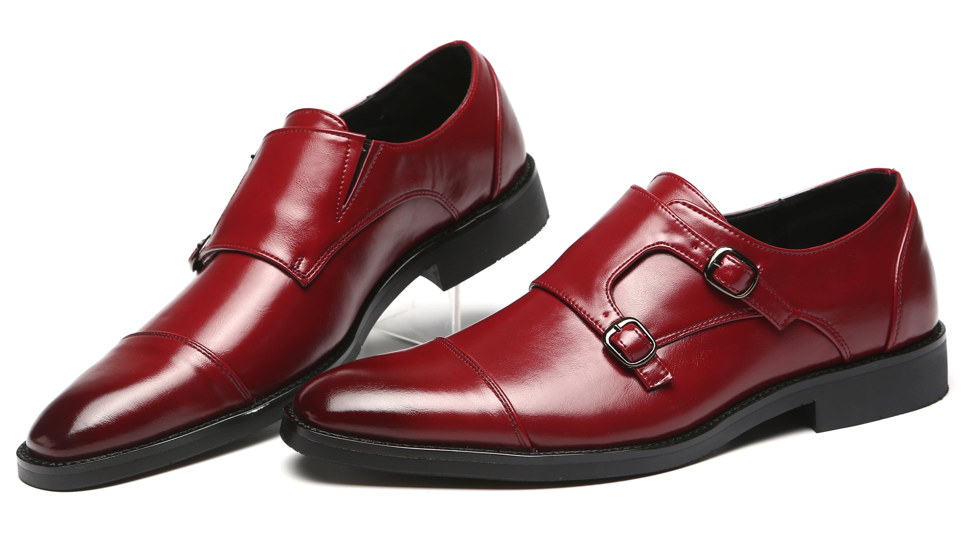 Mocasines con puntera y tira tipo monje para hombre