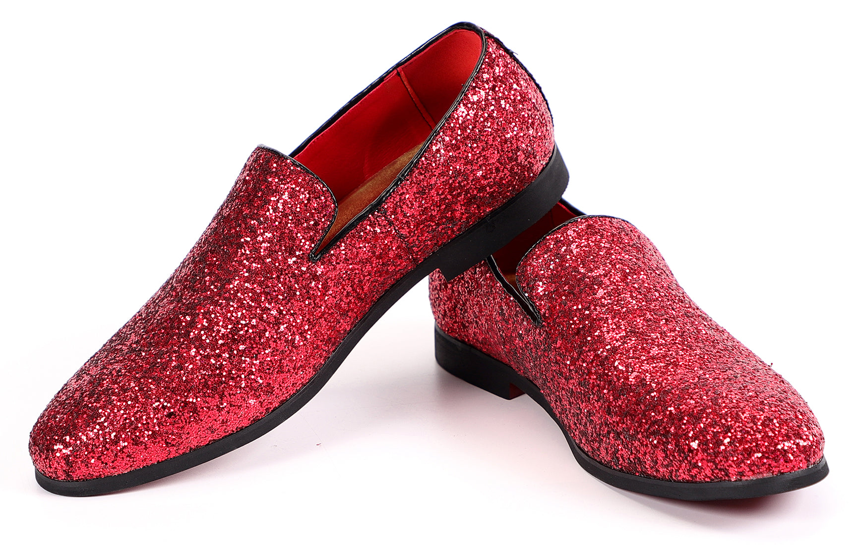 Men's Metallic Glitter Smoking Loafers