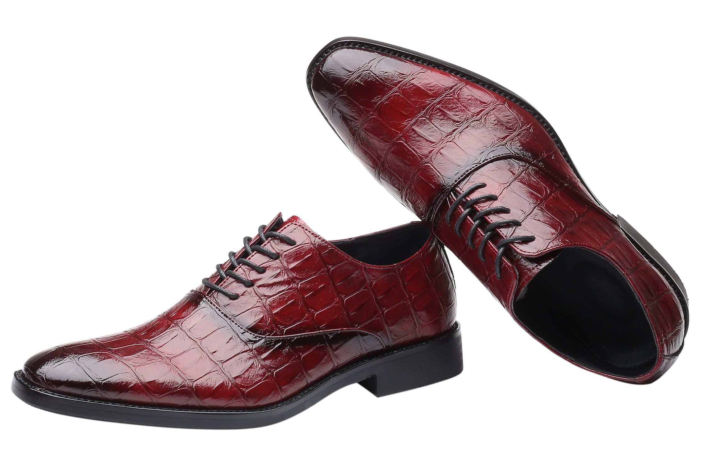 Men's Classic Alligator Shiny Oxfords