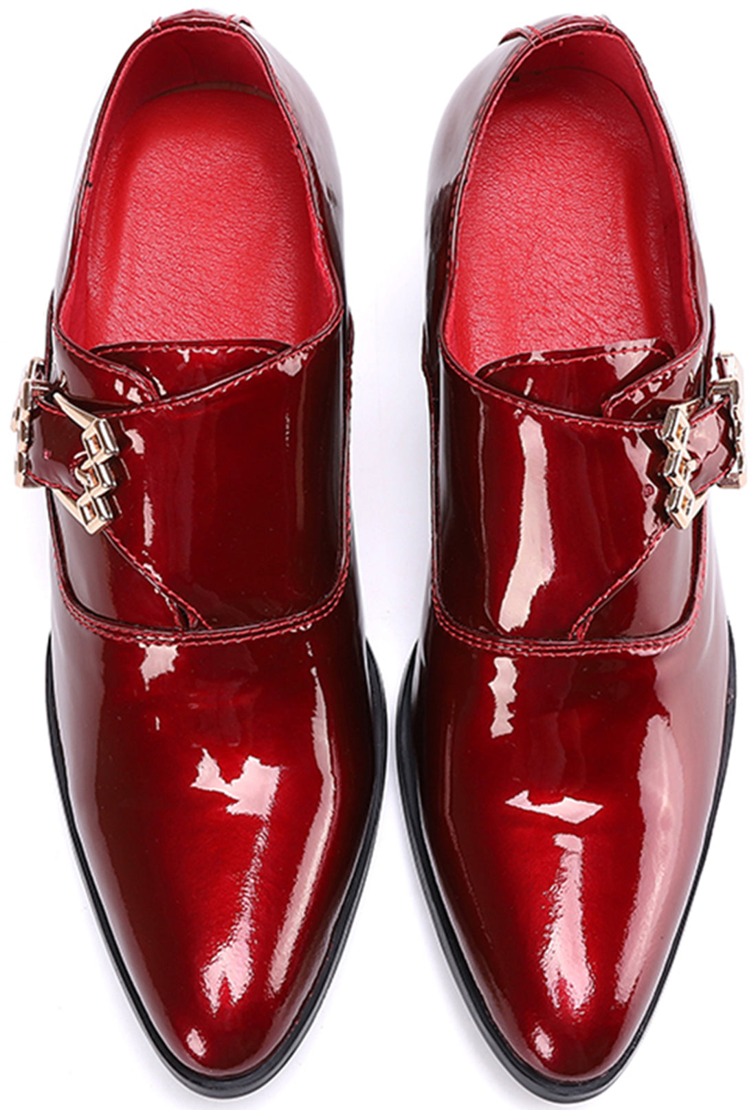 Men's Leather Buckle Slip-on Opera Pumps