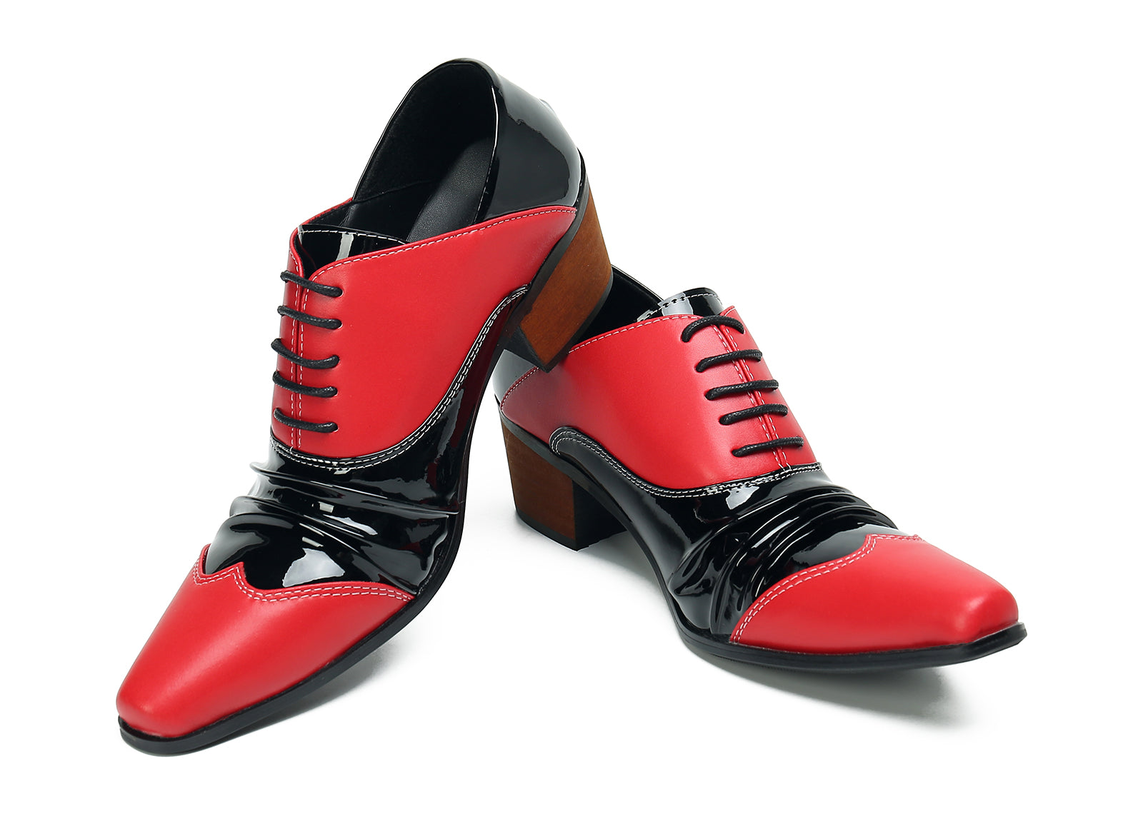 Men's Cuban Heel Leather Western Opera Pumps