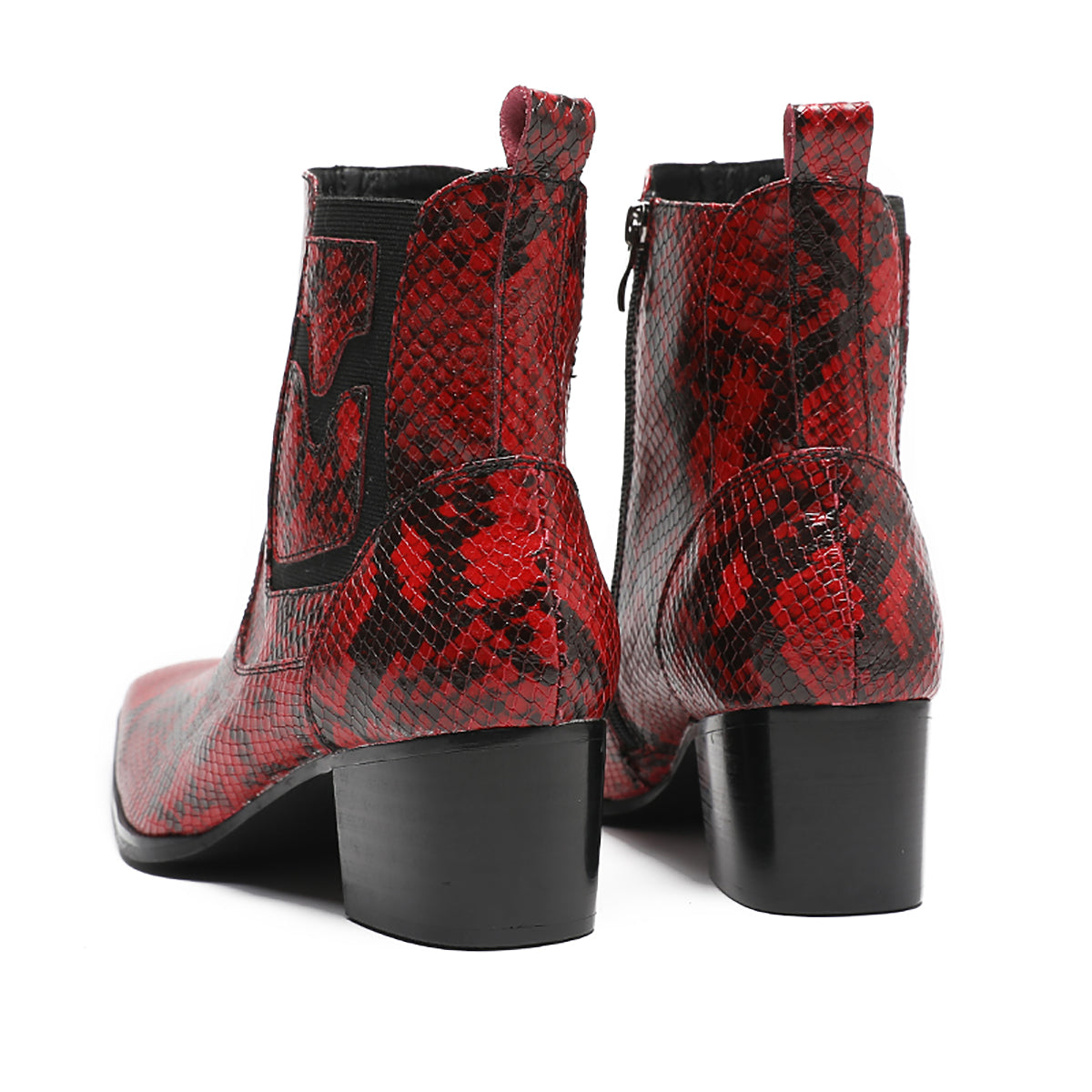 Men's Western Boots Cap Toe Zipper
