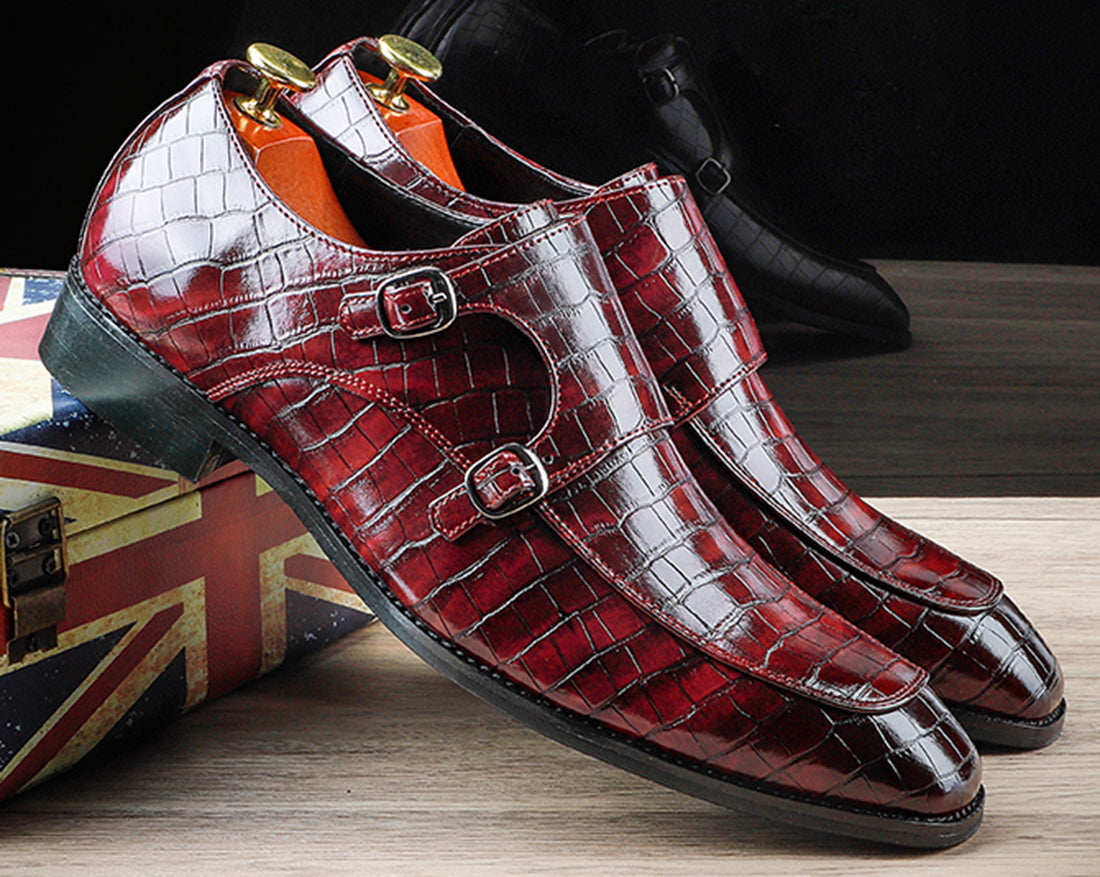 Men's Double Monk Strap Loafers