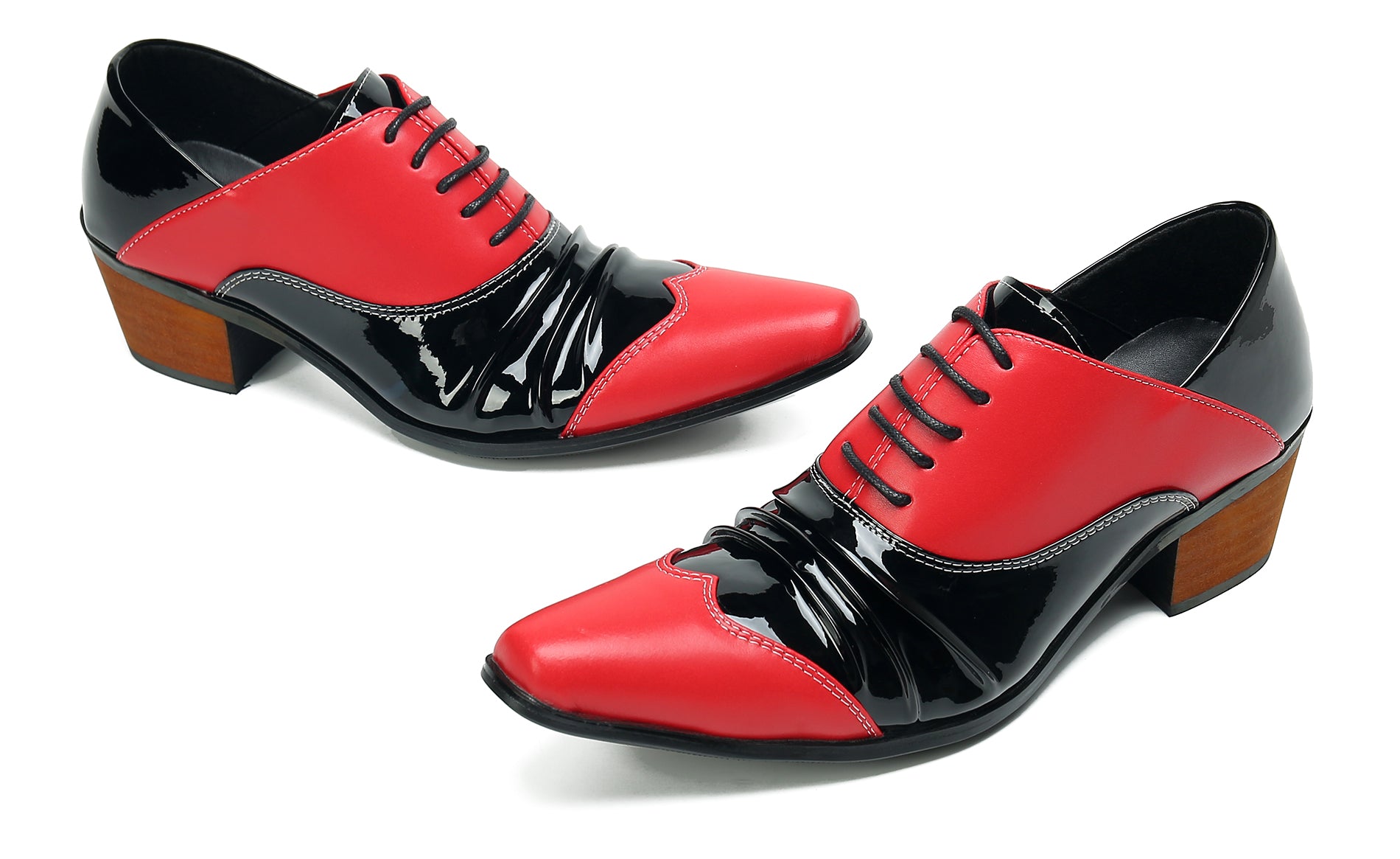 Men's Cuban Heel Leather Western Opera Pumps