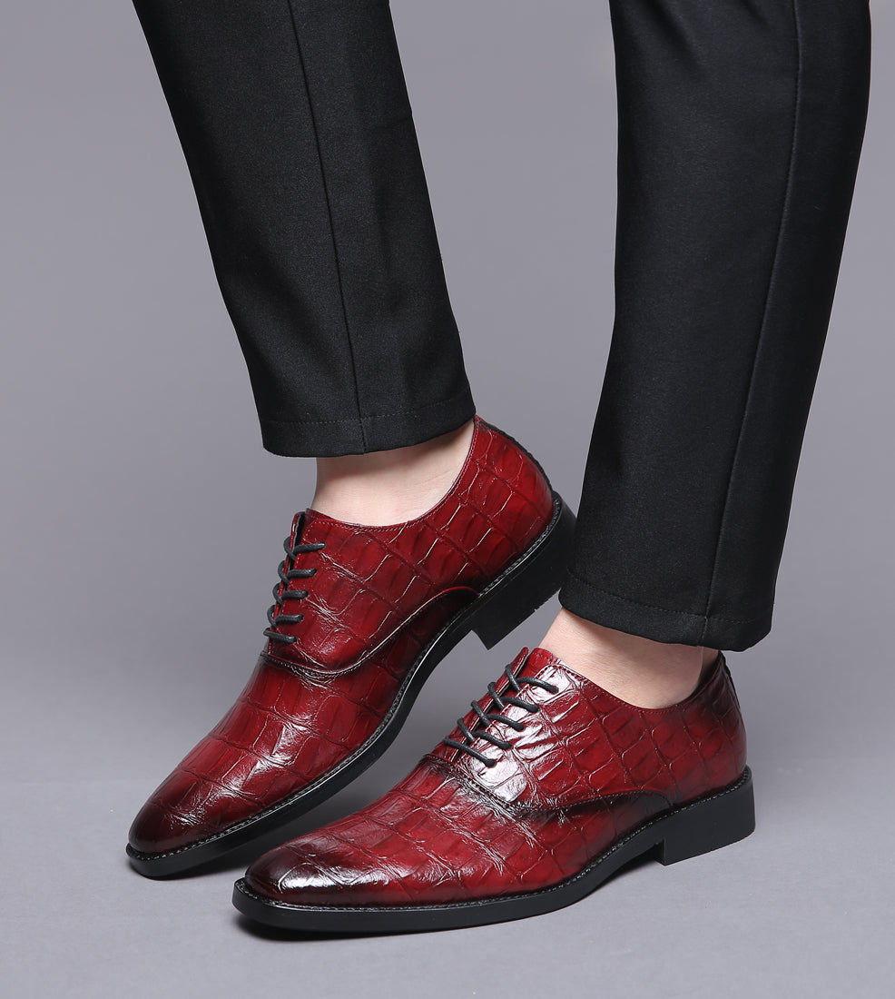 Men's Classic Alligator Shiny Oxfords
