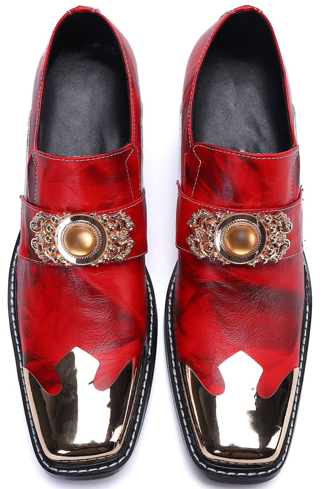 Men's Beaded Metal Tip Western Loafers