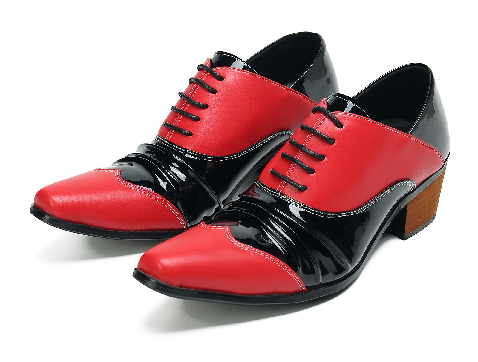 Men's Cuban Heel Leather Western Opera Pumps