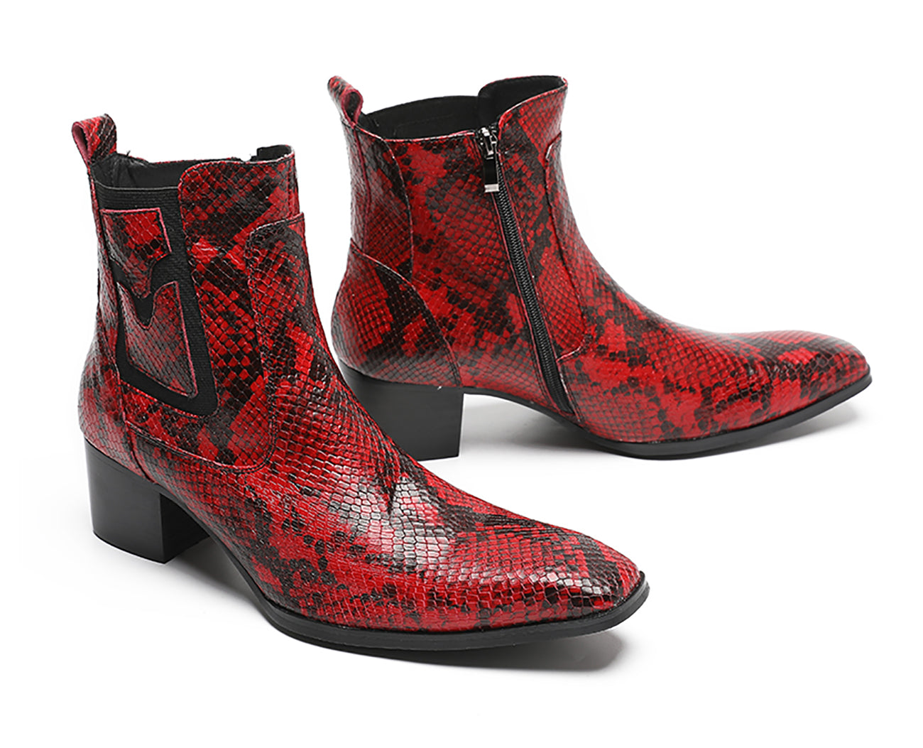 Men's Western Boots Cap Toe Zipper