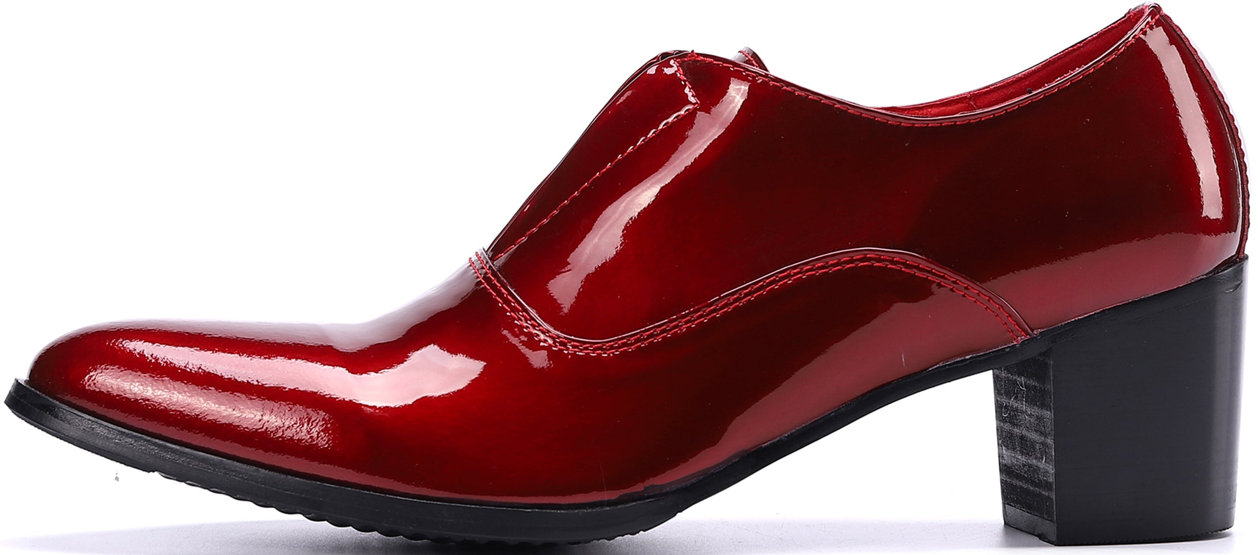 Men s Slip on Cuban Heel Leather Loafer Santimon