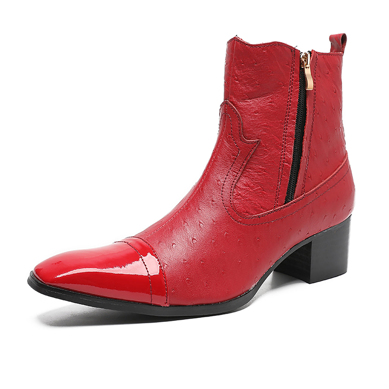 Botas vaqueras con punta redonda para hombre