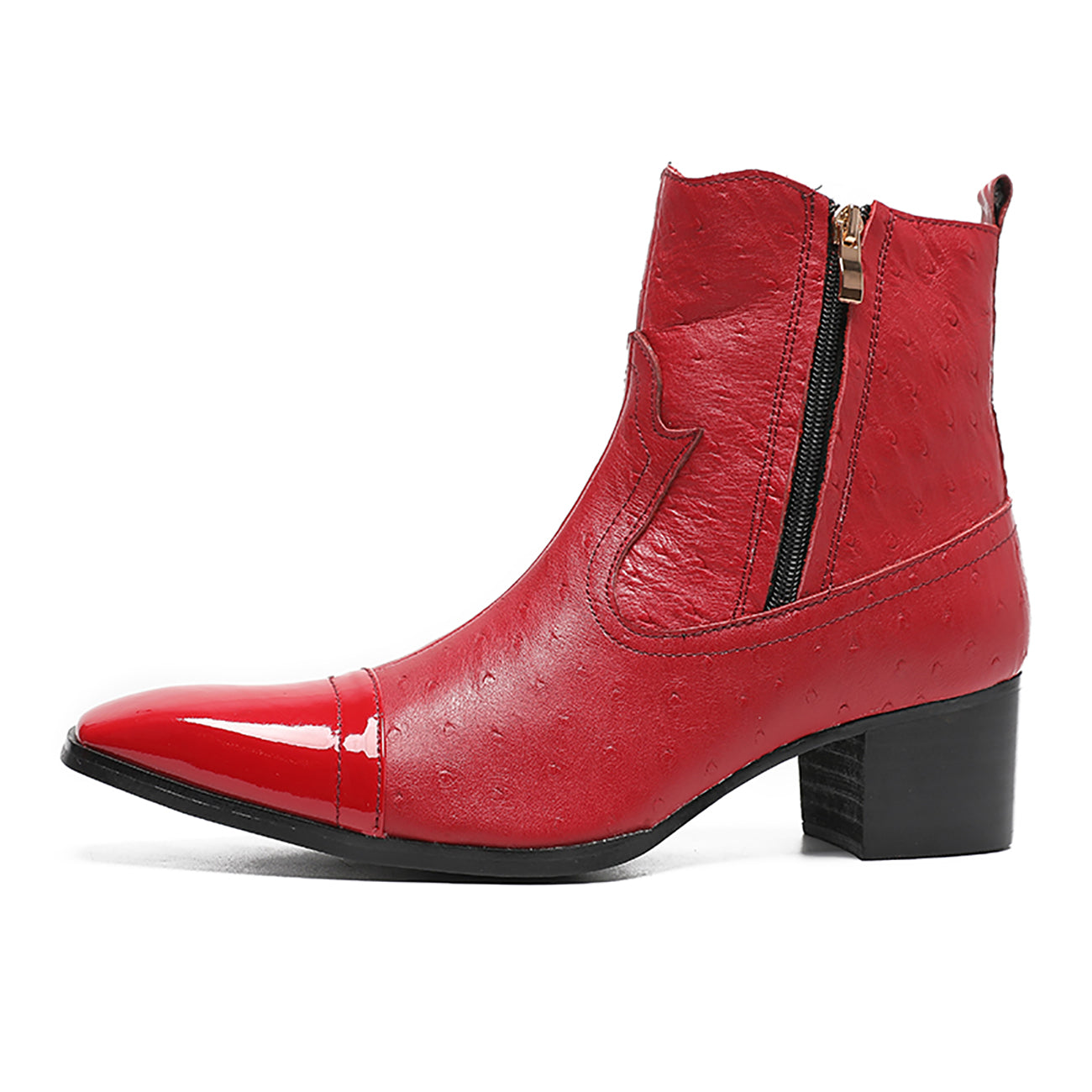 Botas vaqueras con punta redonda para hombre