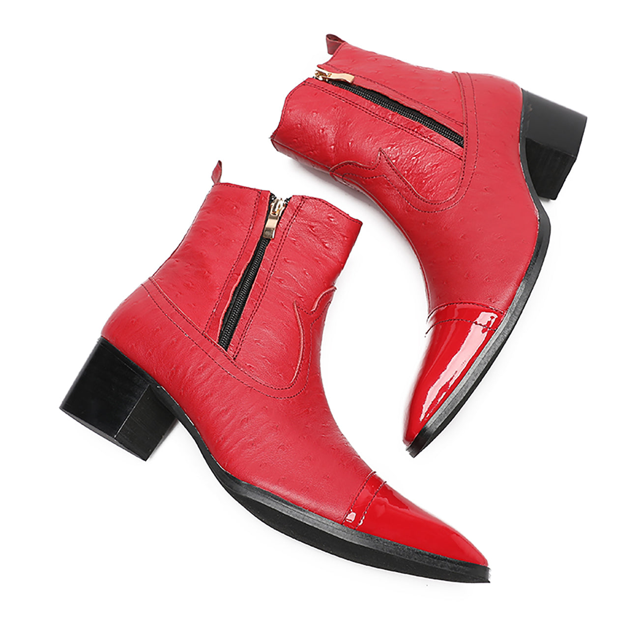 Botas vaqueras con punta redonda para hombre