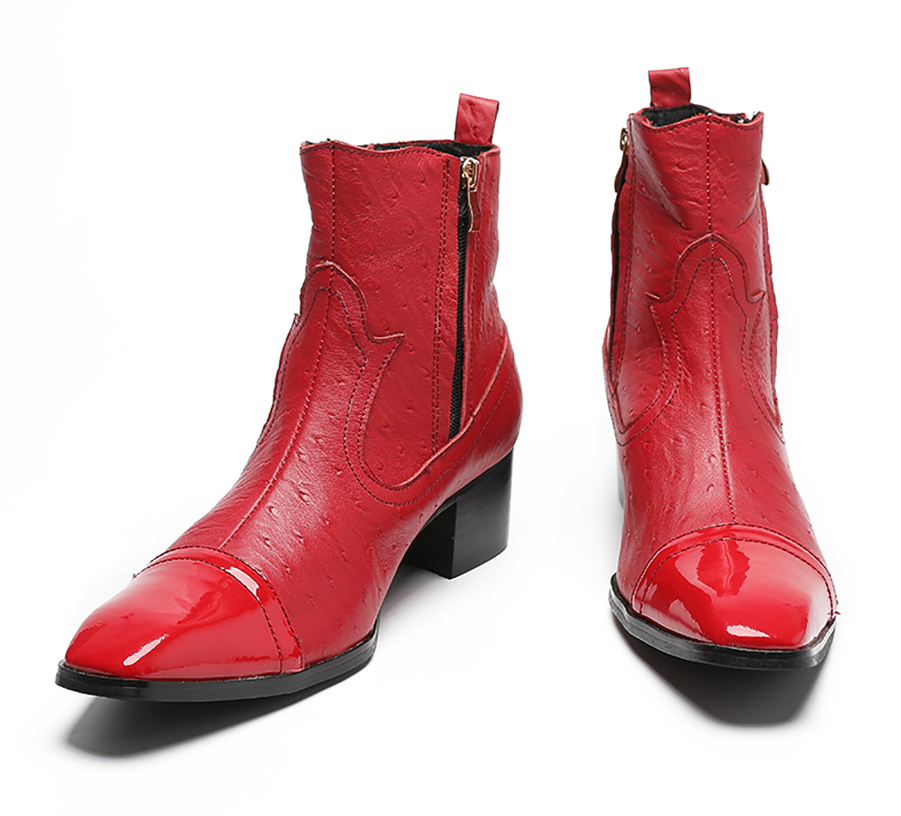 Botas vaqueras con punta redonda para hombre