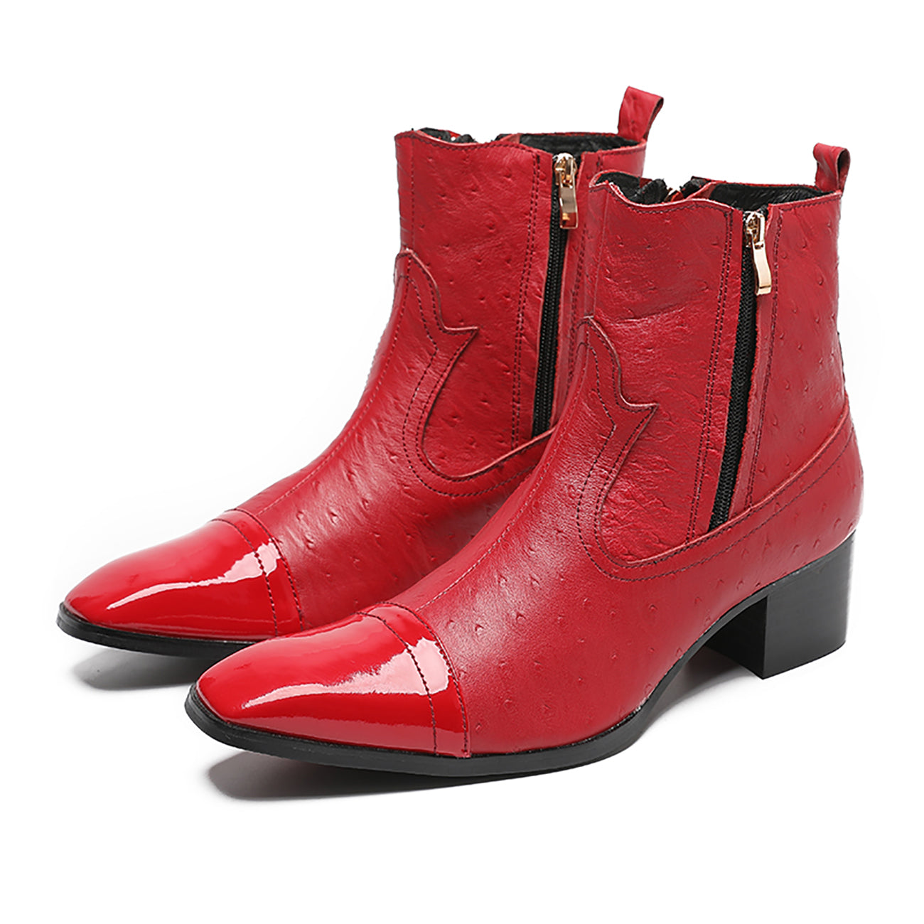 Botas vaqueras con punta redonda para hombre