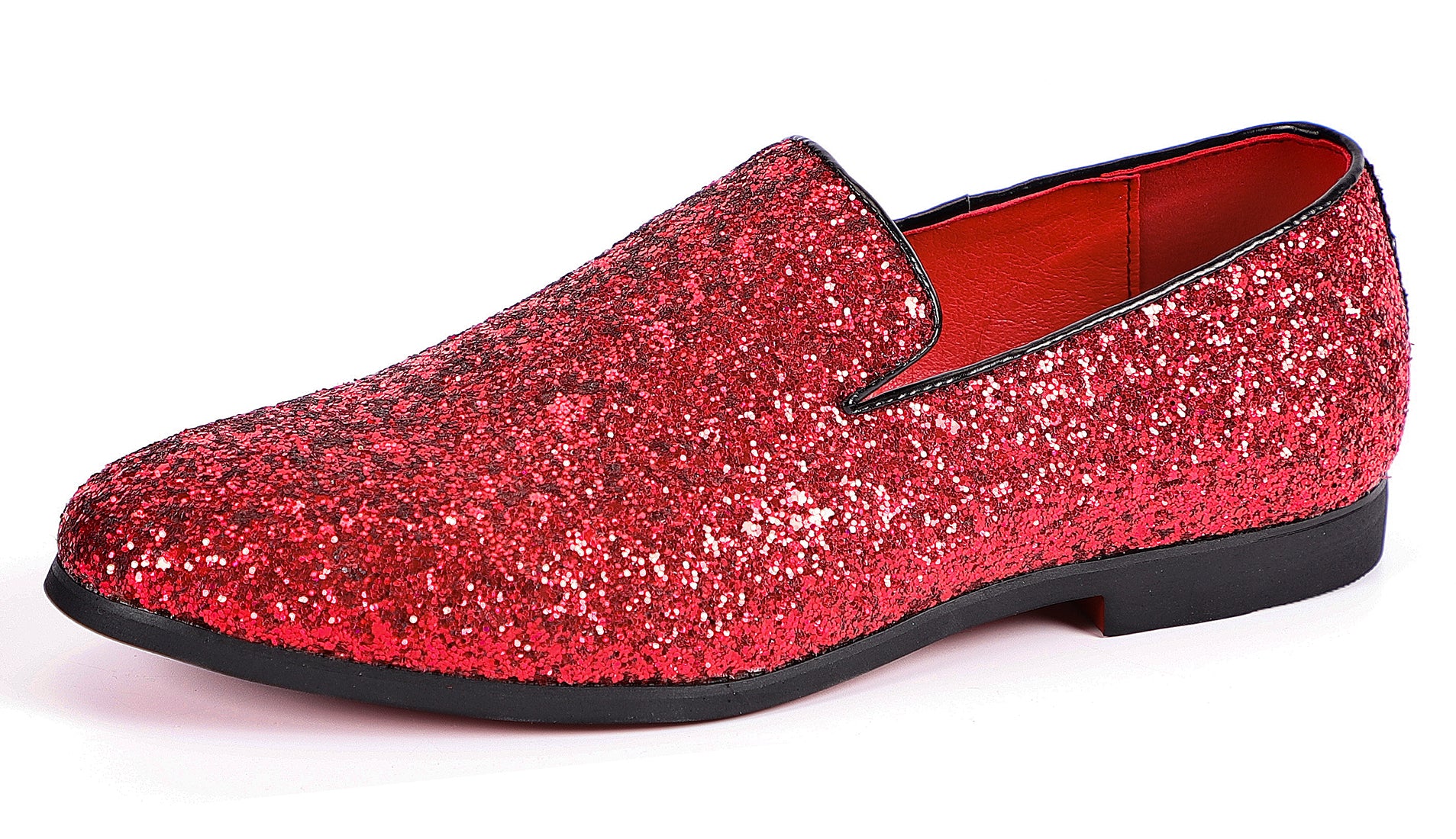 Men's Metallic Glitter Smoking Loafers