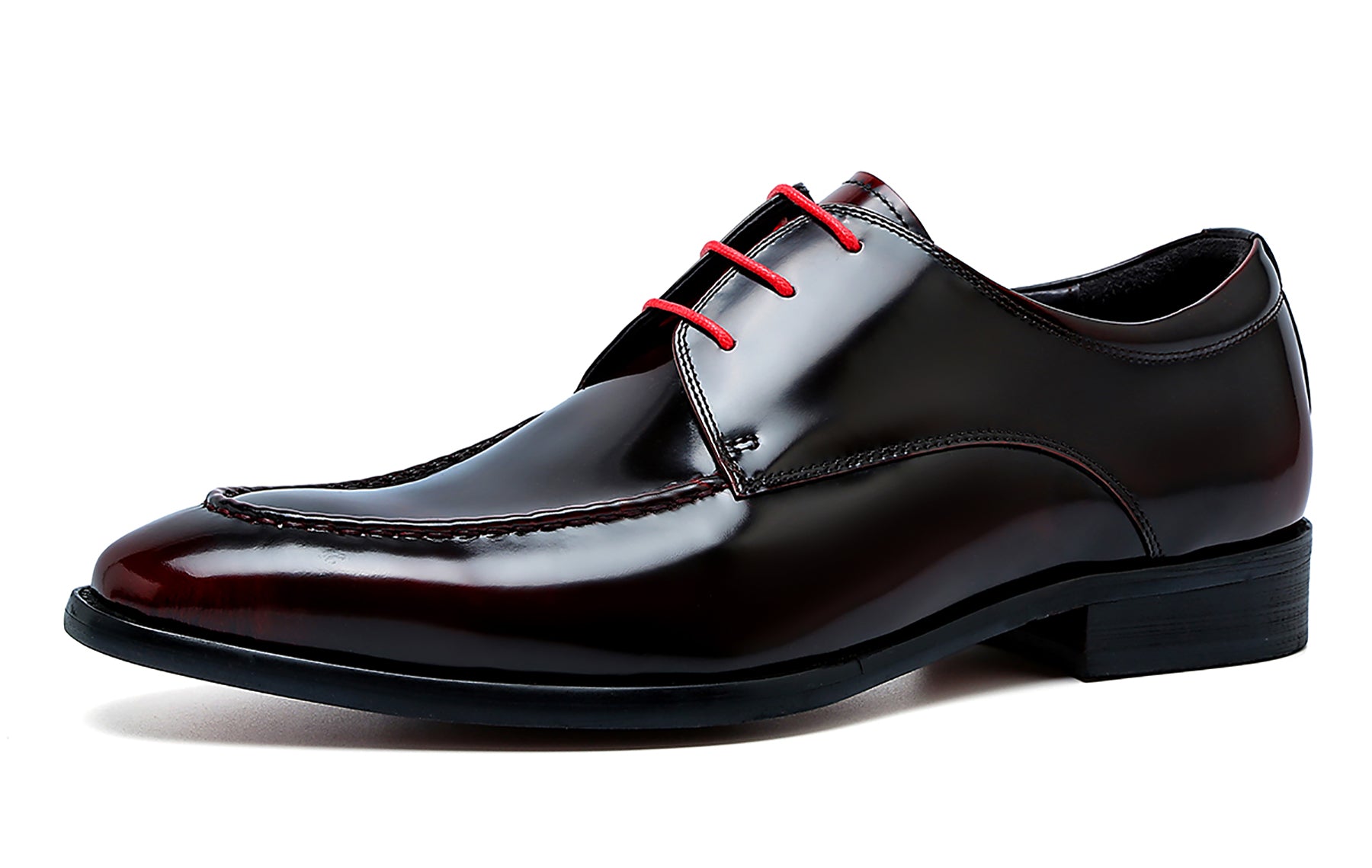 Men's Leather Patent Derby Formal Shoes