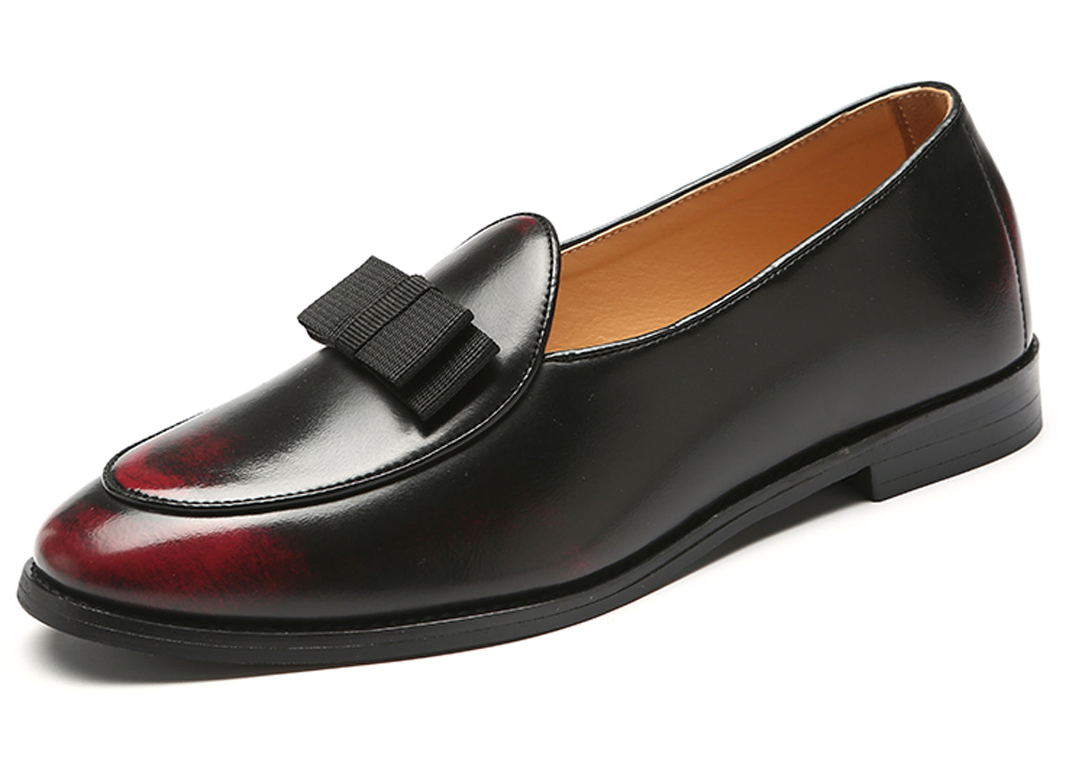 Men's Leather Bow Loafers